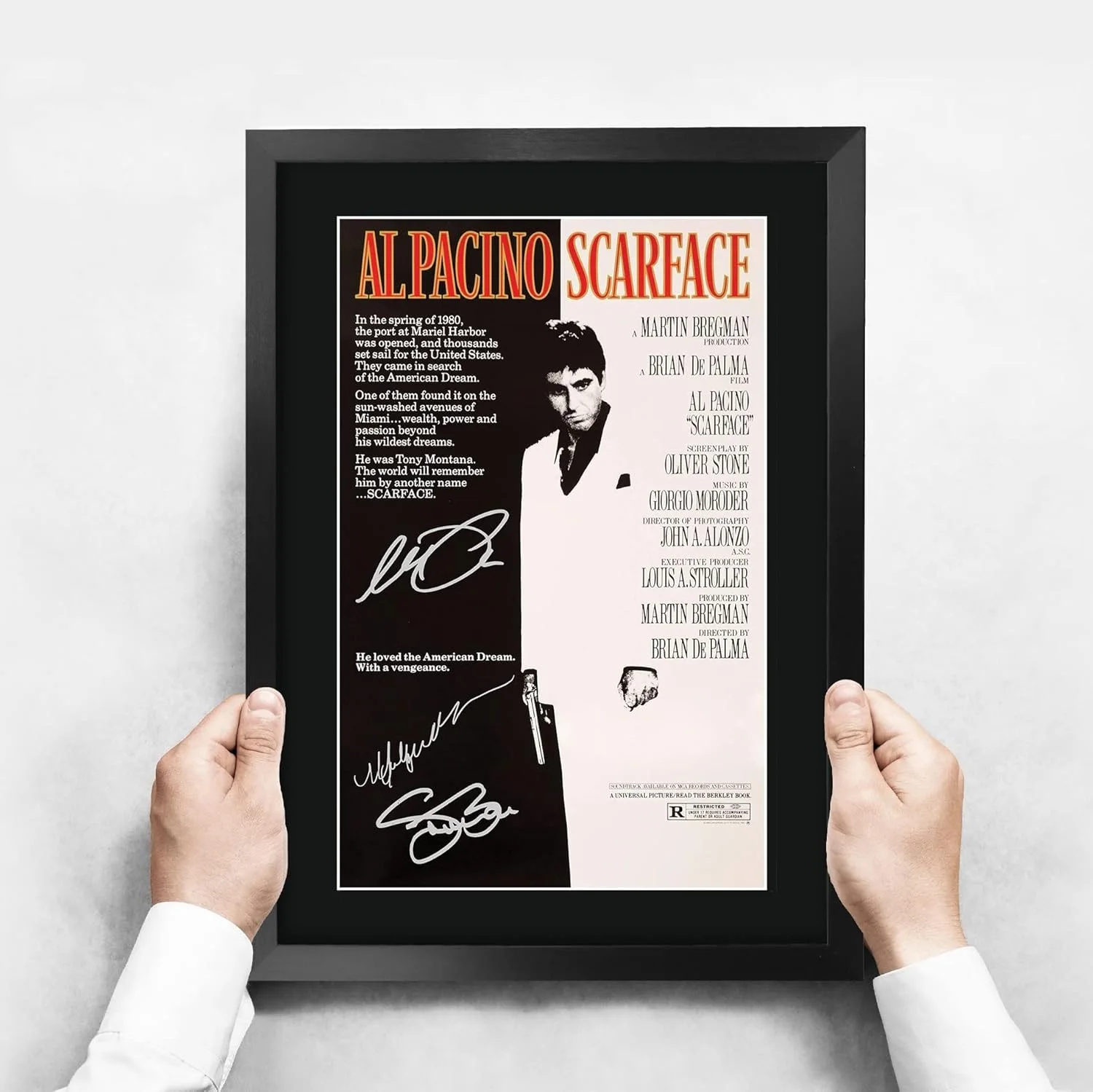 Scarface Movie Poster Framed 16x12 Al Pacino Signed Gift Print, image 5