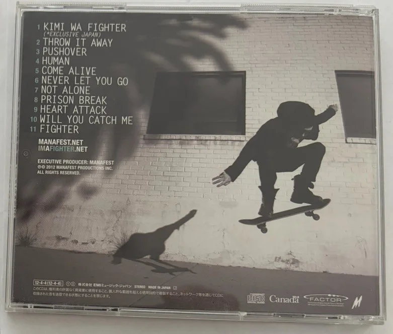 Manafest Fighter CD 2012 Japanese Release Signed Autographed Full Band BEC VG, image 3