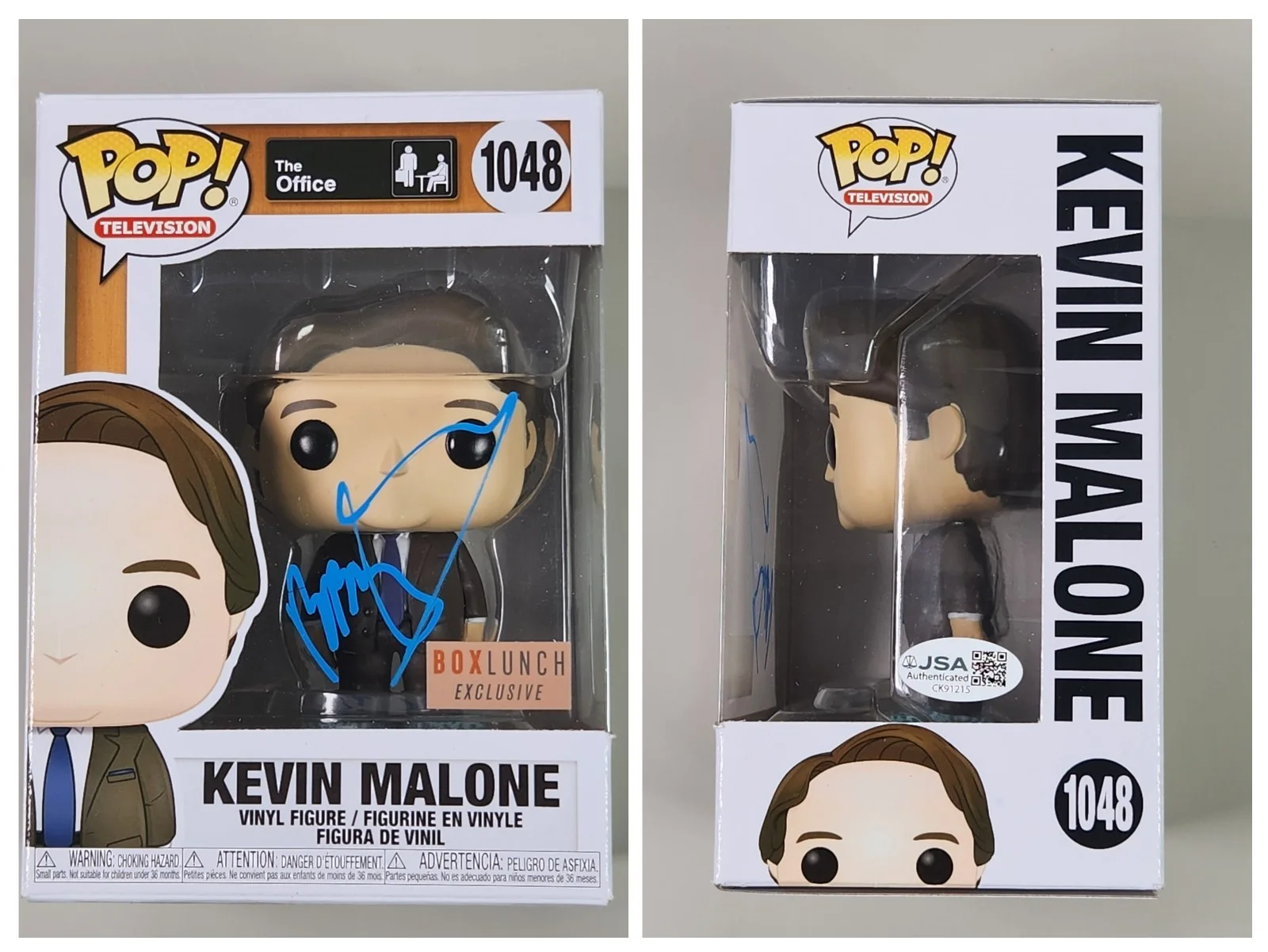 Brian Baumgartner — JSA Brian Baumgartner Signed Kevin Malone Funko POP! 1048 The Office Box Lunch