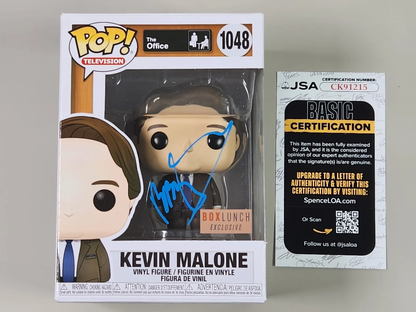 Brian Baumgartner — JSA Brian Baumgartner Signed Kevin Malone Funko POP! 1048 The Office Box Lunch, изображение 2