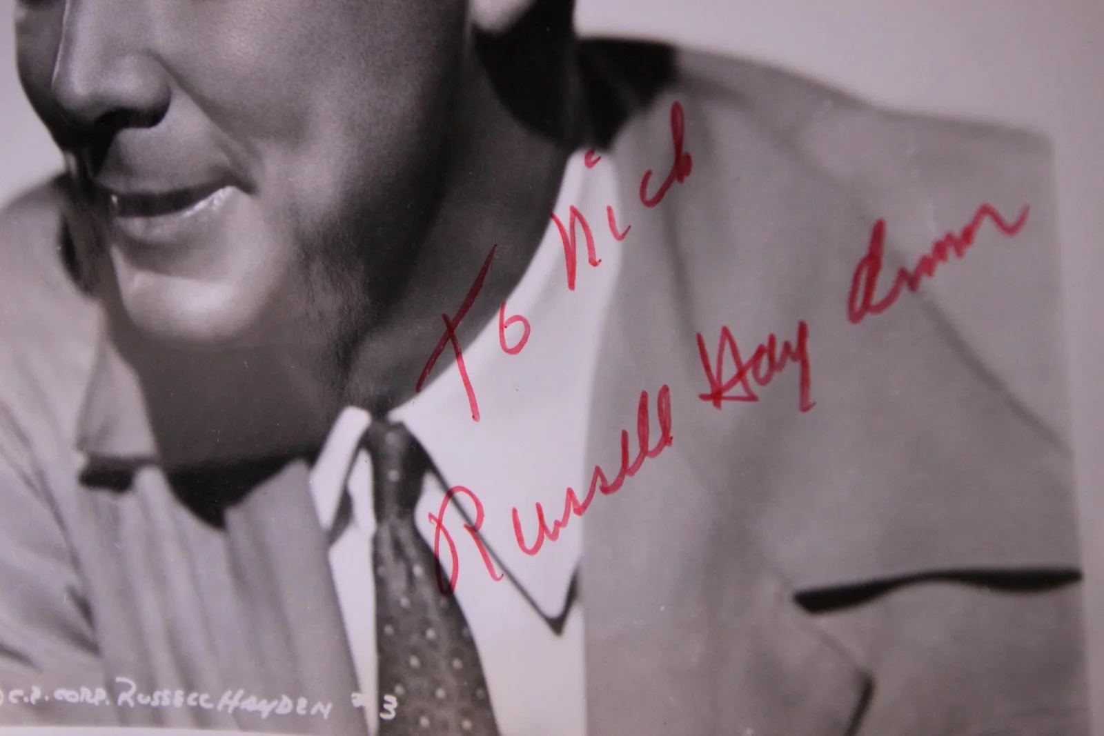 Russell Hayden — WESTERNS Actor RUSSELL HAYDEN (1912-1981) (HOPALONG CASSIDY) AUTOGRAPH PHOTO~, изображение 2