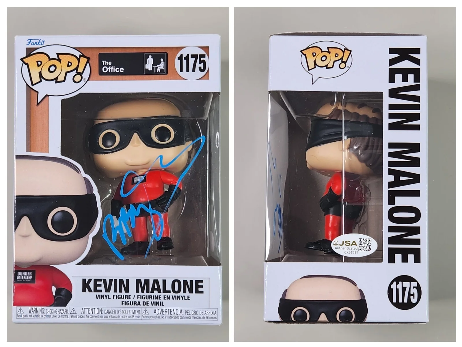 Brian Baumgartner — JSA Brian Baumgartner Signed Kevin Malone Funko POP! 1175 The Office Superhero