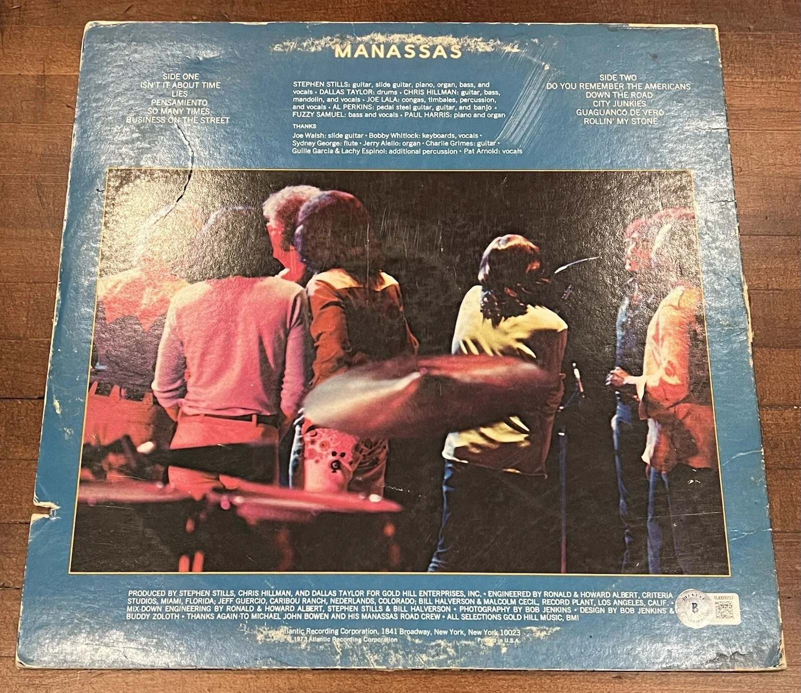 Stephen Stills Signed Manassas Down the Road Vinyl Album PSA Authentic Autograph, image 4