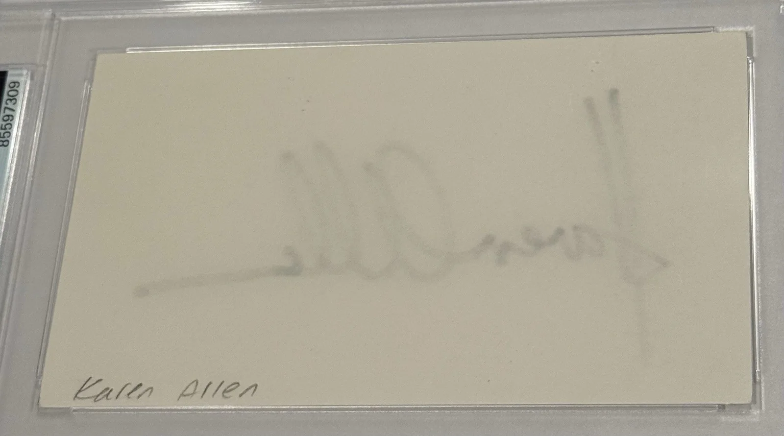 Karen Allen — Karen Allen Signed Index Card PSA Authentic Autograph Actress, image 4