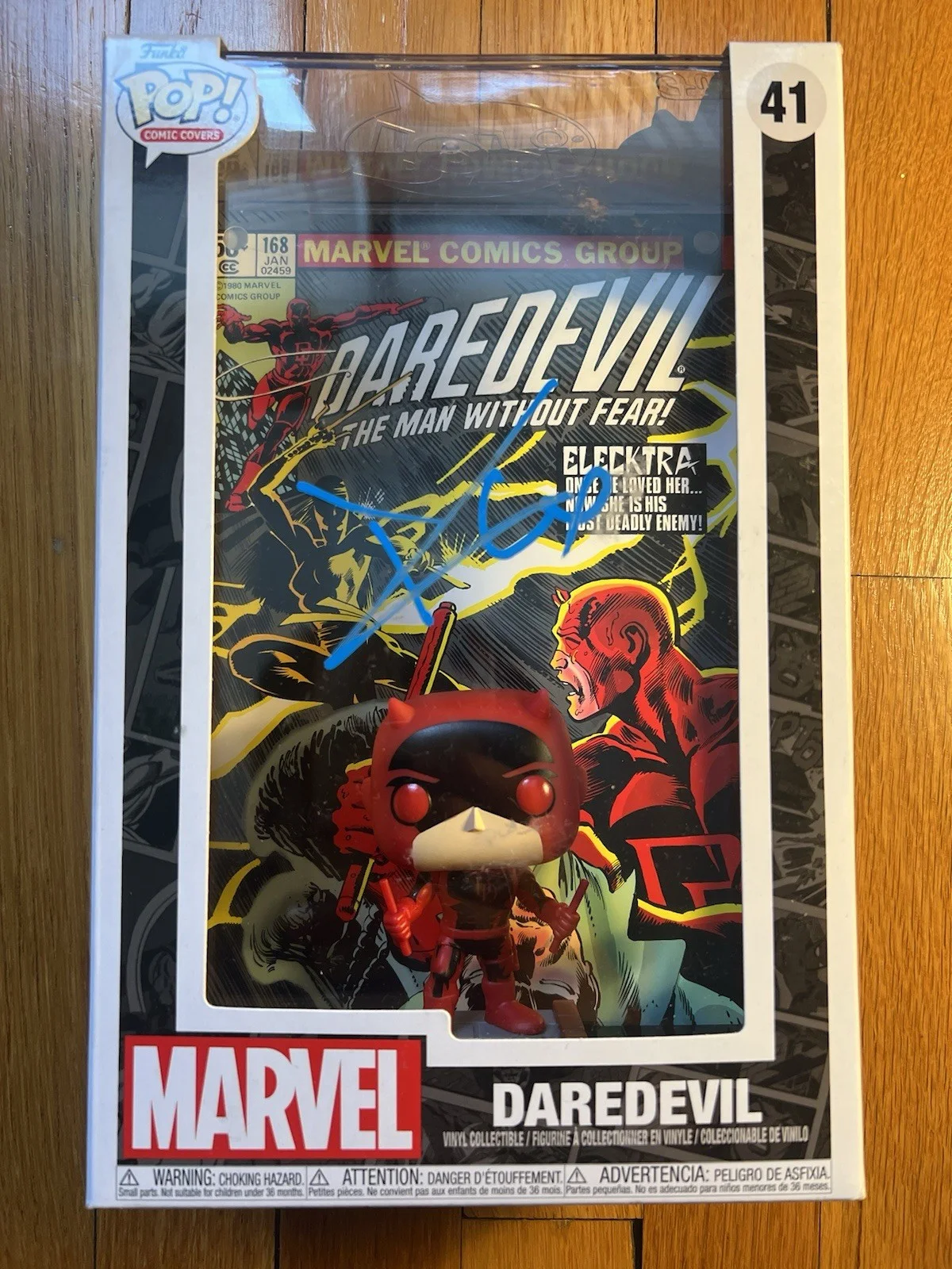 Charlie Cox — Charlie Cox Signed Autographed Daredevil Jumbo Funko Pop Comic Beckett COA