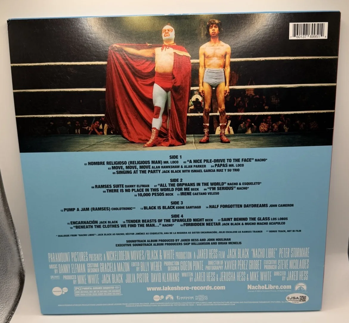 Jack Black — Jack Black Signed Autographed Nacho Libre Movie Vinyl Album Soundtrack JSA COA, изображение 3