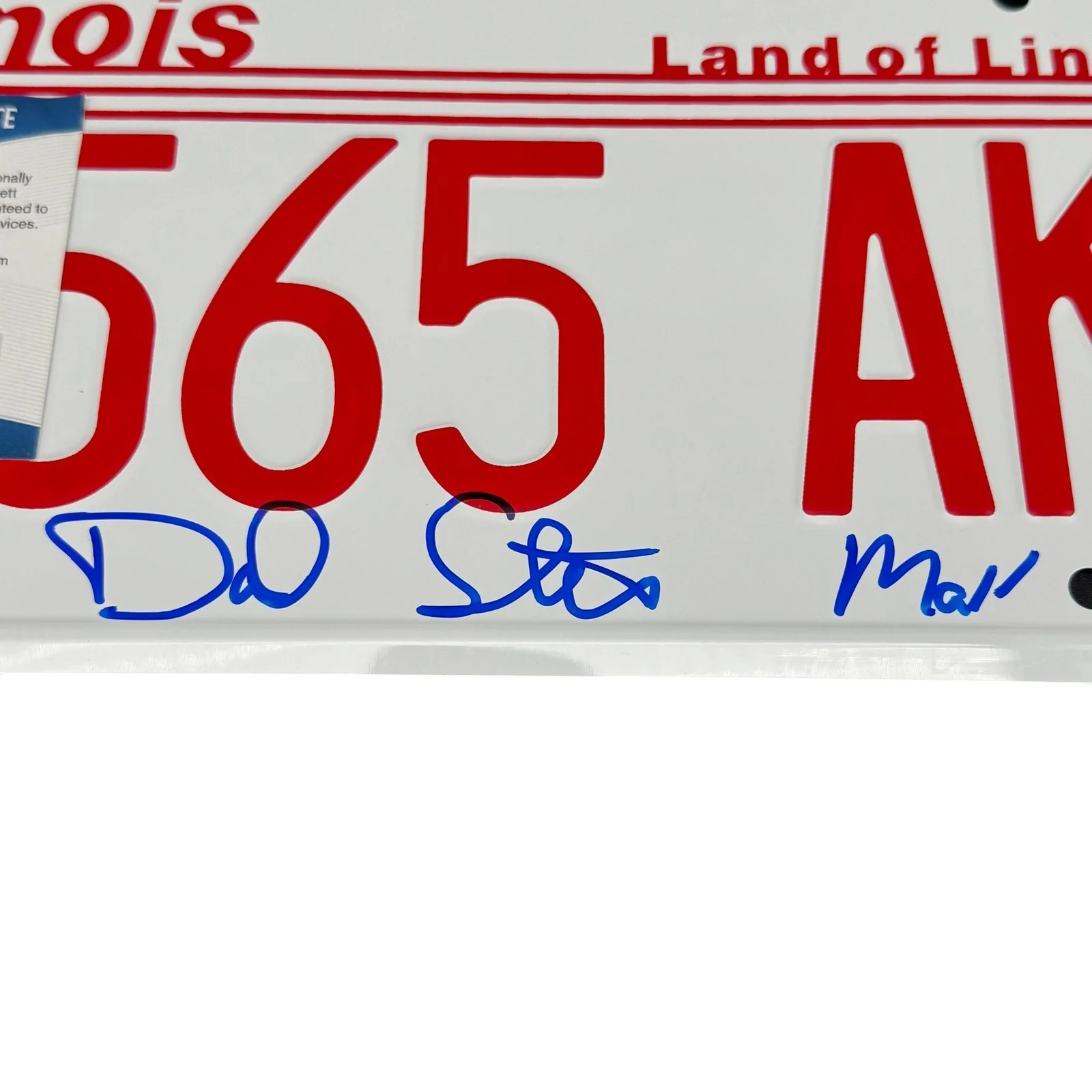 Daniel Stern — Daniel Stern Signed Illinois License Plate "Marv" Home Alone Beckett BAS COA!, image 2