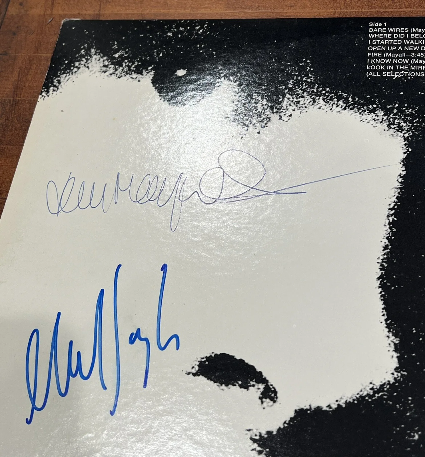 John Mayall and Mick Taylor Signed Bare Wires Album Vinyl LP PSA COA Autograph, image 3