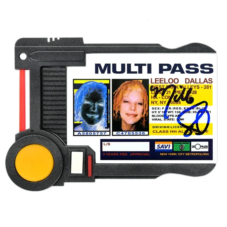 Milla Jovovich — Milla Jovovich Autographed 1997 Fifth Element Leeloo MULTI PASS Prop Replica