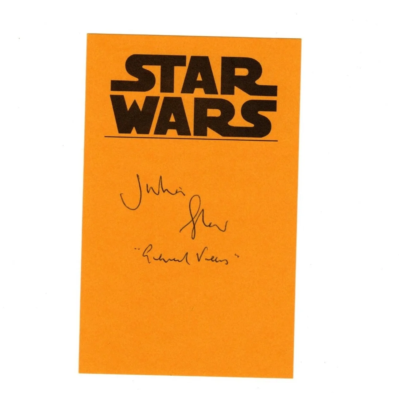 Julian Glover — STAR WARS Autograph JULIAN GLOVER General Veers Signed 3X5 Index Card w/ COA