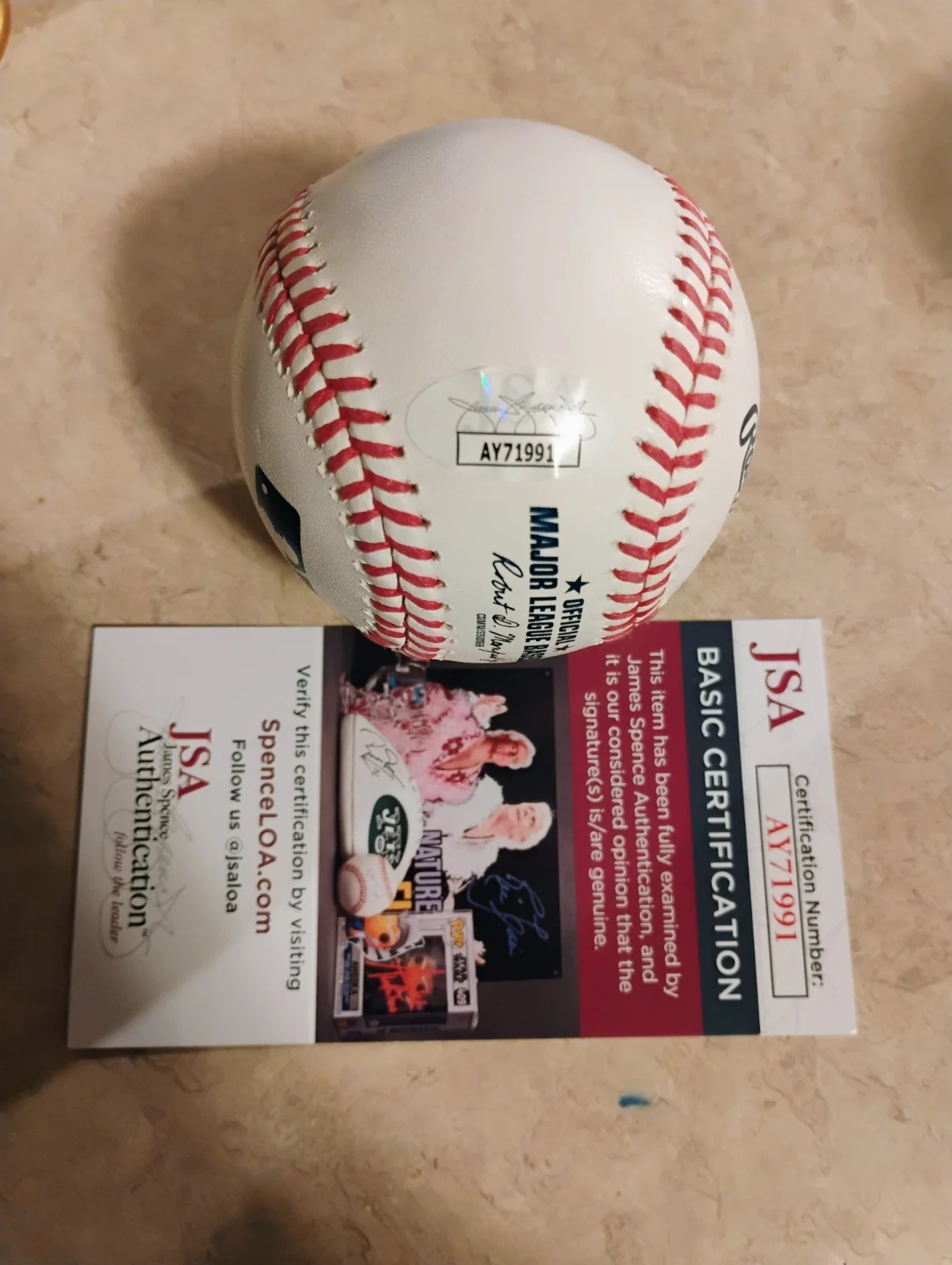 JSA CODY JINKS OUTLAW COUNTRY MLB BASEBALL IN GREAT SHAPE, image 3