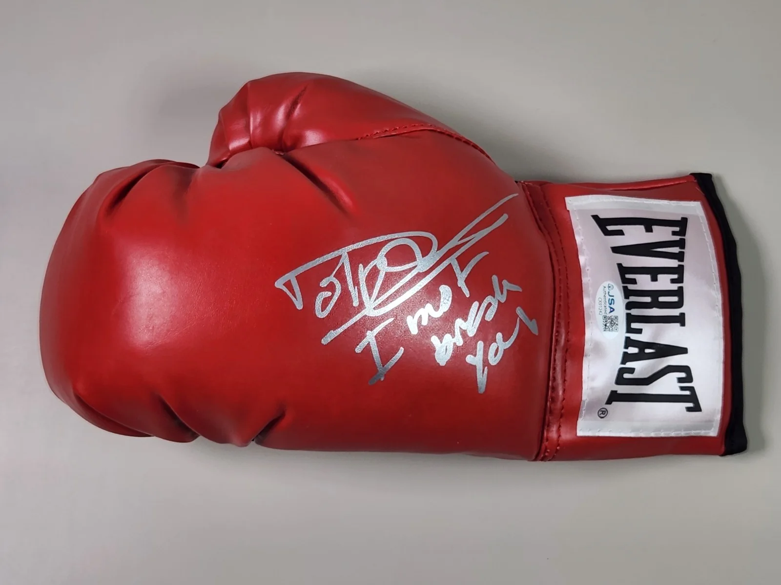 Dolph Lundgren — JSA Dolph Lundgren Signed Red Everlast Boxing Glove I Must Break You! Rocky IV B, изображение 3