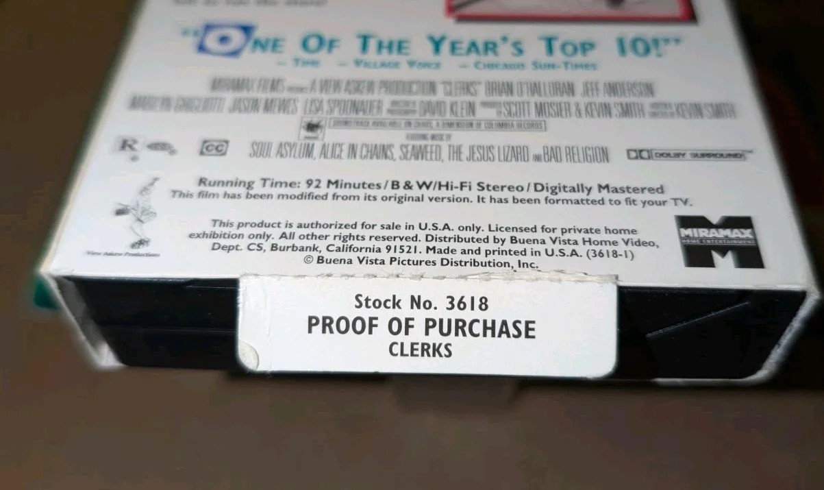 Brian O'Halloran — CLeRKS VHS Signed by Dante Hicks - Brian O'Halloran 1994, изображение 5
