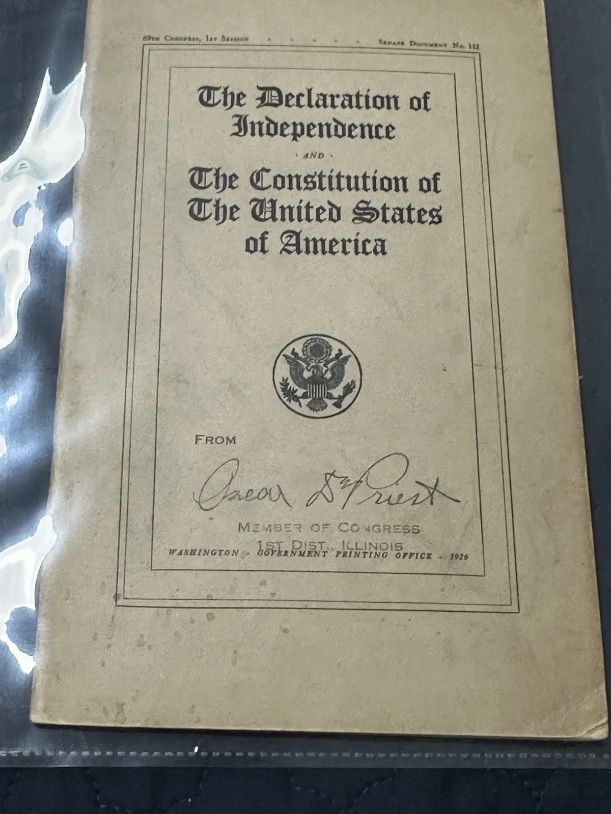 Oscsr DePriest SIGNED Pair Of Documents AUTOGRAPH AUTO, image 3