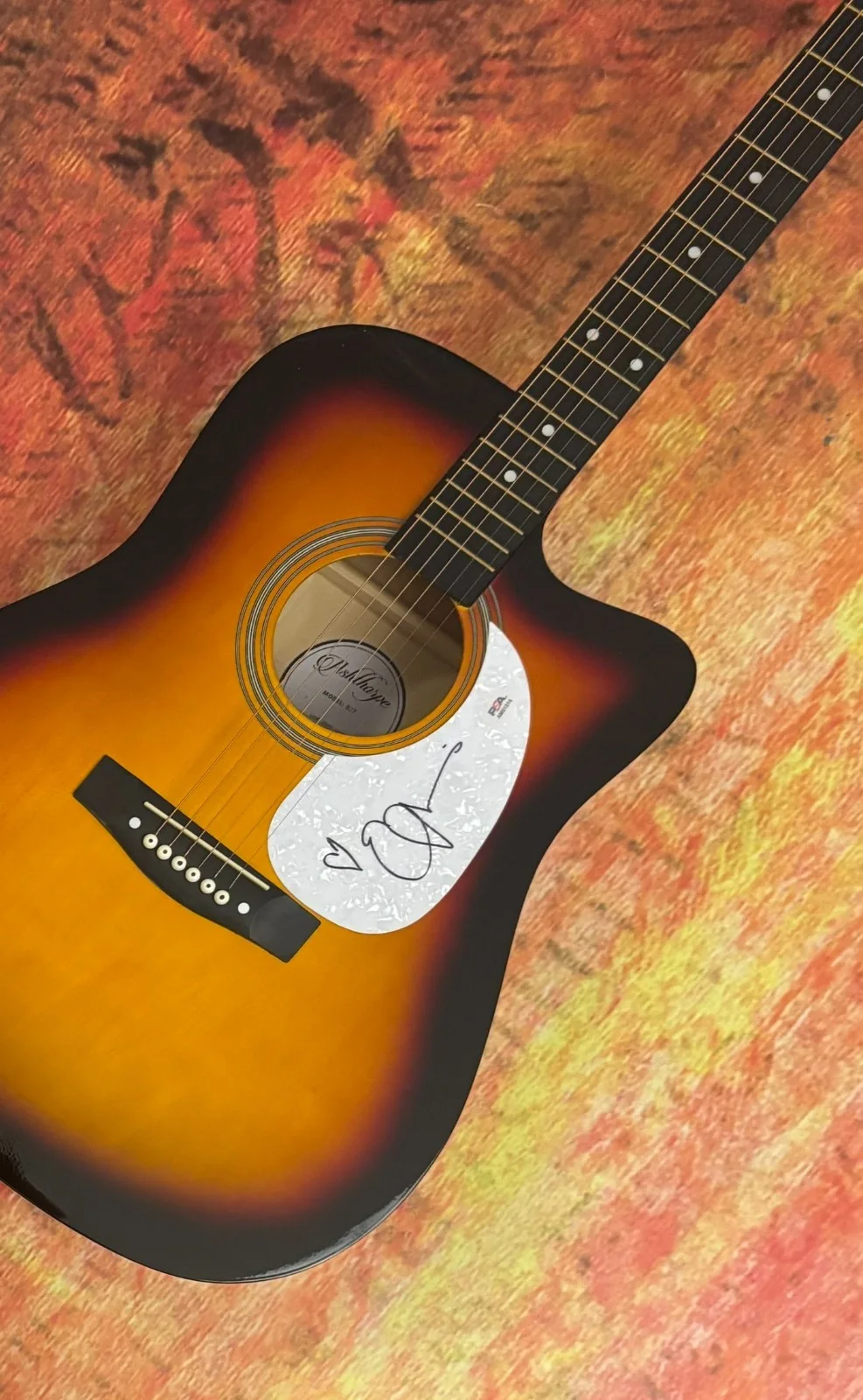 PSA Two More Bottles of Wine * EMMYLOU HARRIS * Signed 41" Acoustic Guitar COA, image 3