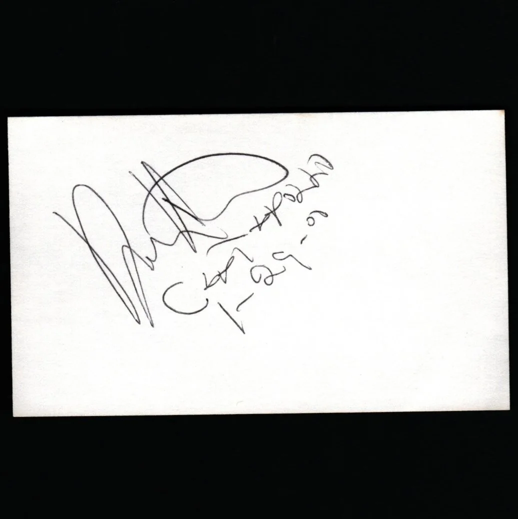 BATTLESTAR GALACTICA Autograph RICHARD HATCH Signed 3X5 Card w/ COA CAPT APOLLO, image 2