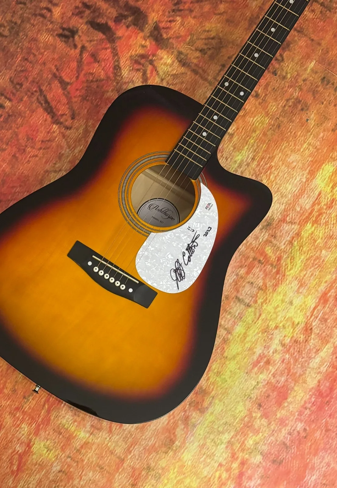 PSA Captain Beefheart's Magic Band * JEFF COTTON * Signed Acoustic Guitar COA, изображение 3