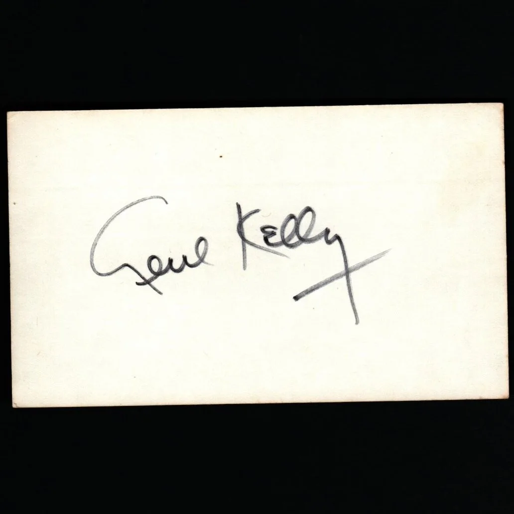 Gene Kelly — GENE KELLY Autograph Signed 3X5 Card w/ COA Singin In The Rain Anchors Aweigh, изображение 2
