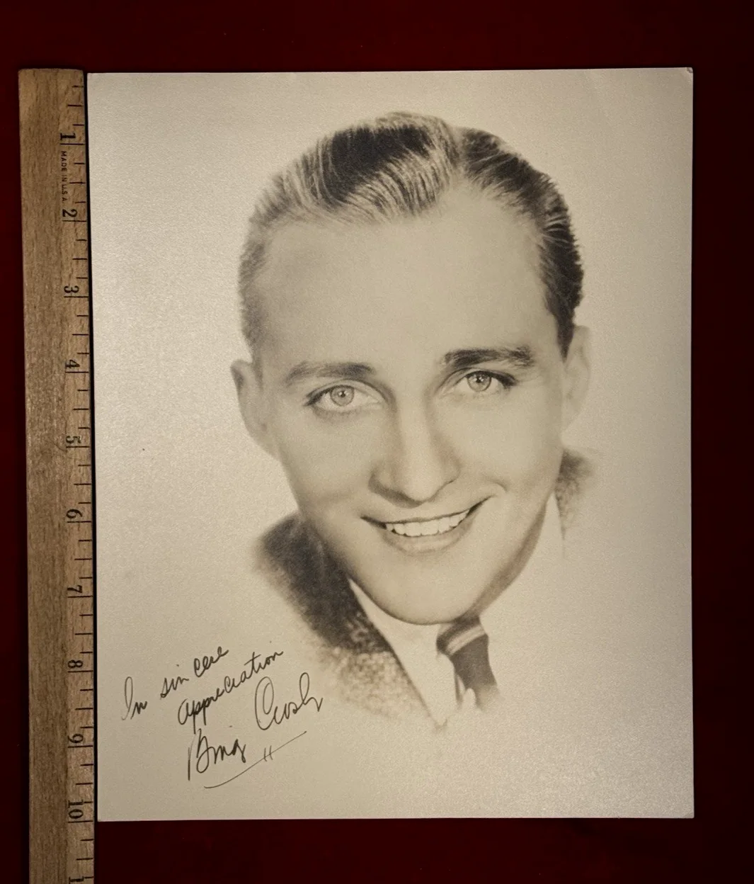 BING CROSBY — RARE ORIGINAL BING CROSBY AUTOGRAPH - CA 1930 PUBLICITY PHOTO, изображение 4