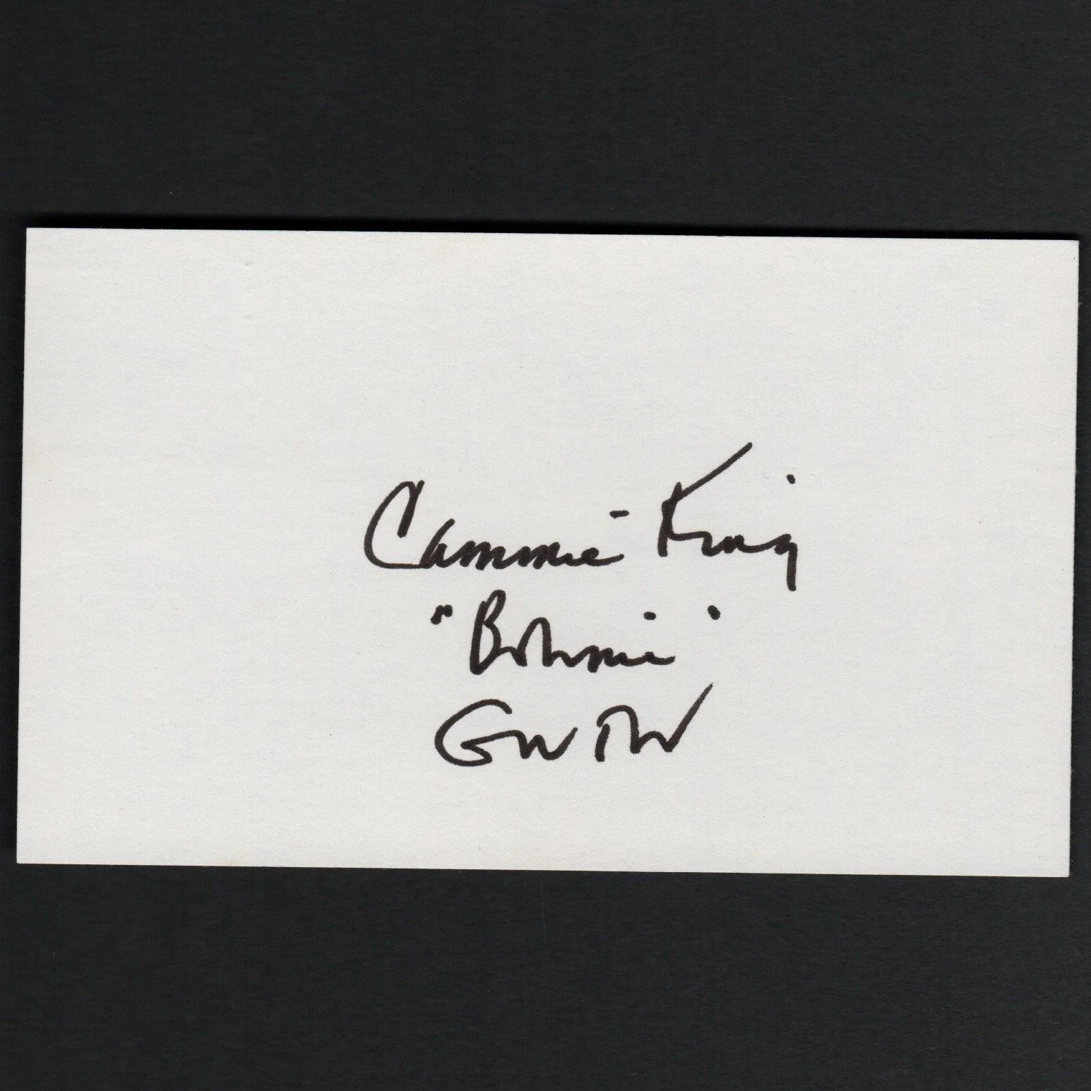 Cammie King — CAMMIE KING Autograph Signed 3X5 Card w/ COA Gone With The Wind GWTW Bonnie Blue, изображение 2