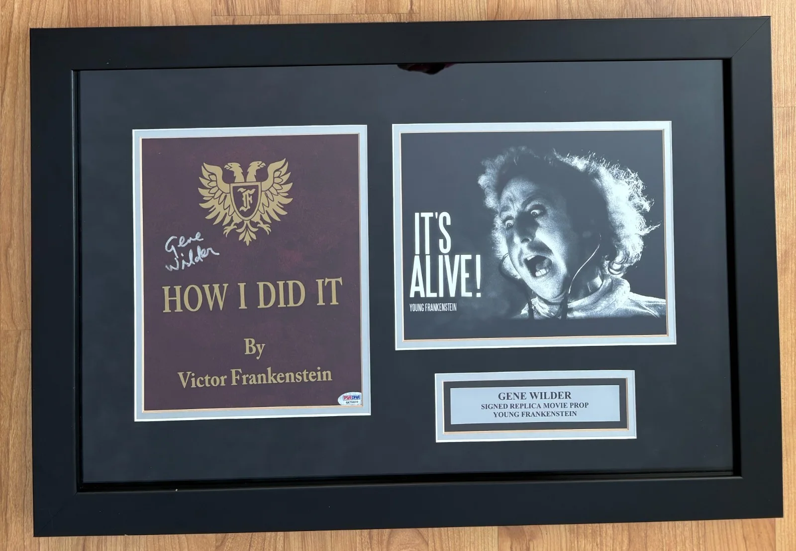 Gene Wilder — Gene Wilder Signed Young Frankenstein Framed Replica Movie Prop PSA/DNA COA, изображение 2