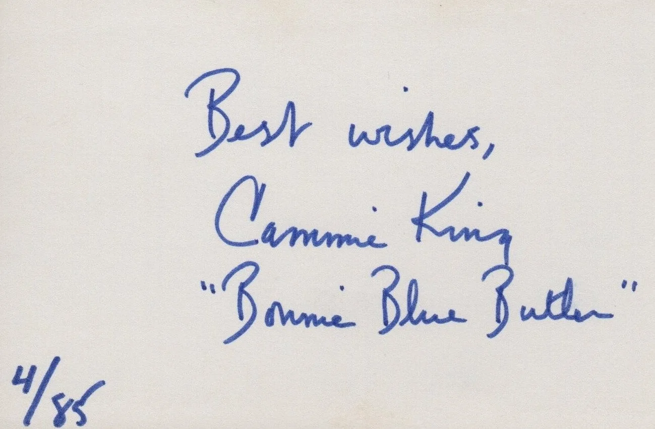 Cammie King — CAMMIE KING Autograph Signed 3X5 Card w/ COA Gone With The Wind GWTW Bonnie Blue