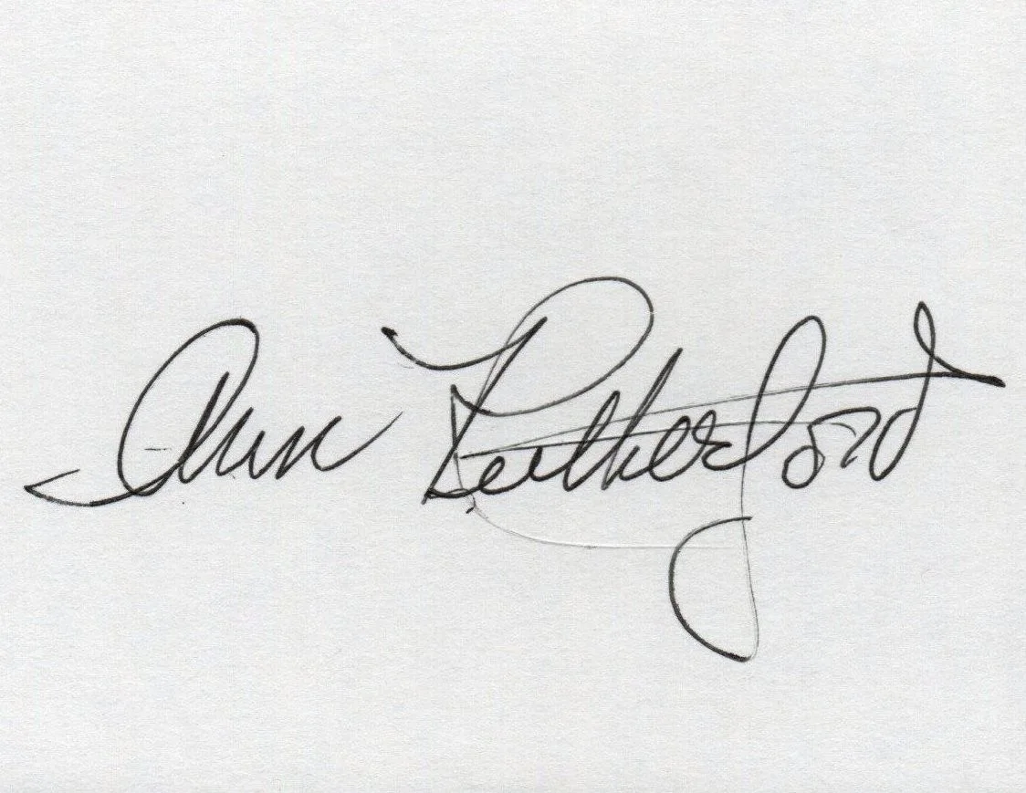 Ann Rutherford — ANN RUTHERFORD Autograph Signed 3X5 Card w/ COA Gone With The Wind GWTW Careen