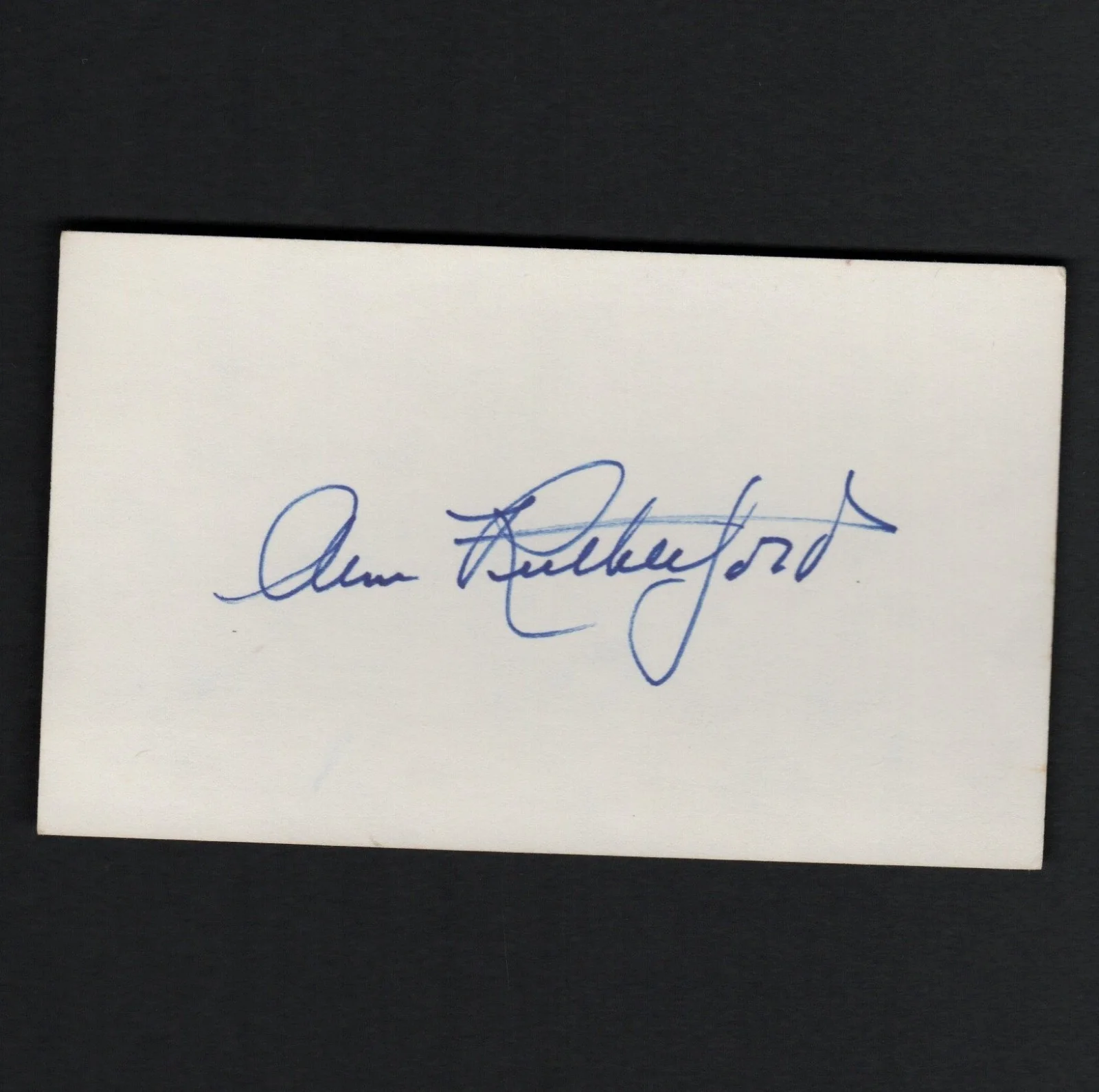 Ann Rutherford — ANN RUTHERFORD Autograph Signed 3X5 Card w/ COA Gone With The Wind GWTW Careen, изображение 2