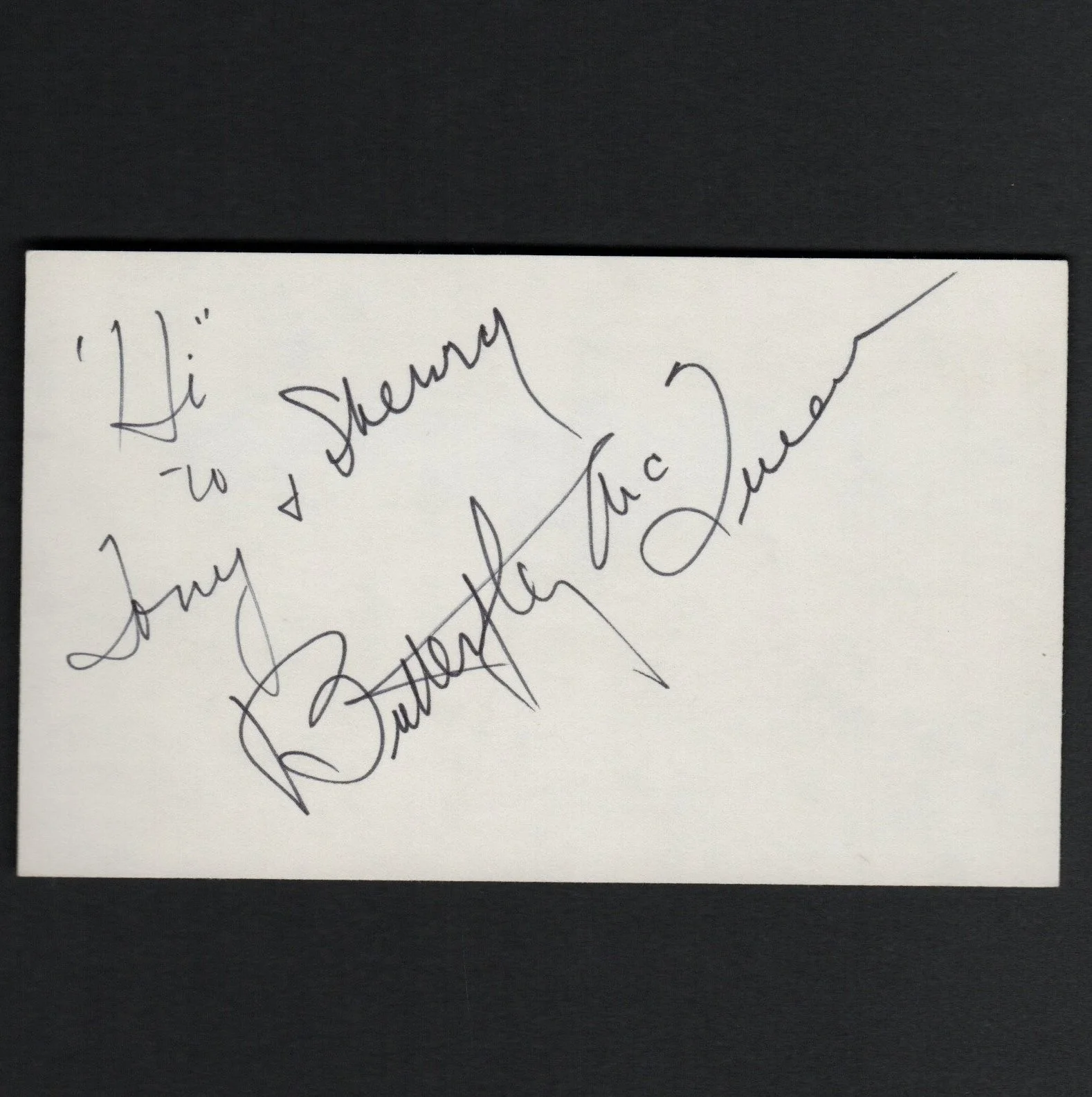 Butterfly Mc Queen — BUTTERFLY Mc QUEEN Autograph Signed 3X5 Card w/ COA Gone With The Wind GWTW, изображение 2