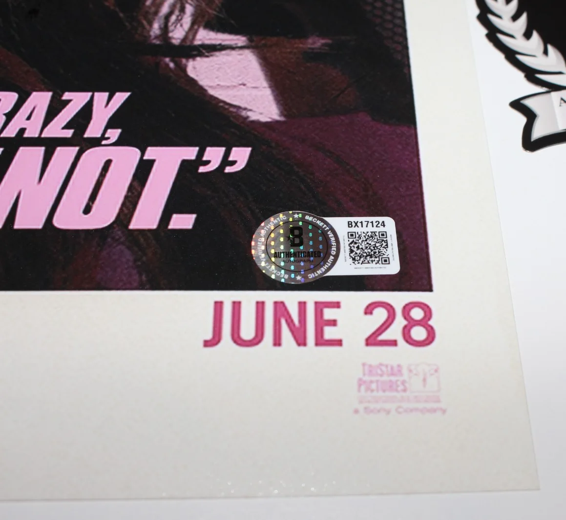 EIZA GONZALEZ SIGNED 'BABY DRIVER' 12x18 MOVIE POSTER 3 ACTRESS BECKETT BAS COA, изображение 3