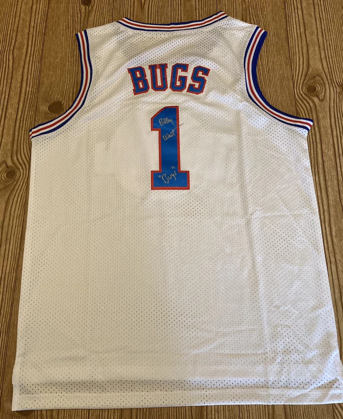 BILLY WEST — BILLY WEST SIGNED BUGS BUNNY SPACE JAM MOVIE JERSEY TOON SQUAD, image 2