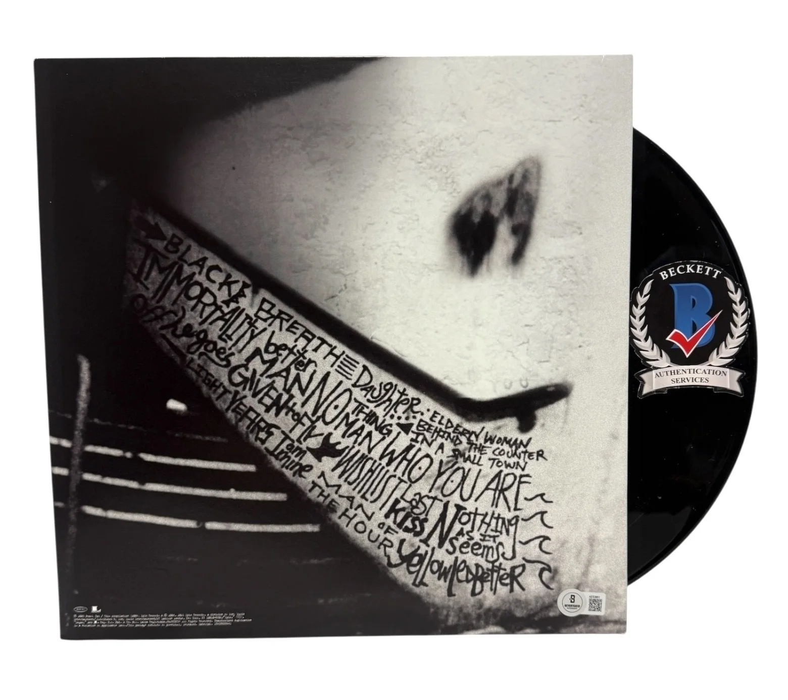 EDDIE VEDDER SIGNED AUTOGRAPH PEARL JAM RIERVIEWMIRROR LP VINYL BAS BECKETT, изображение 2