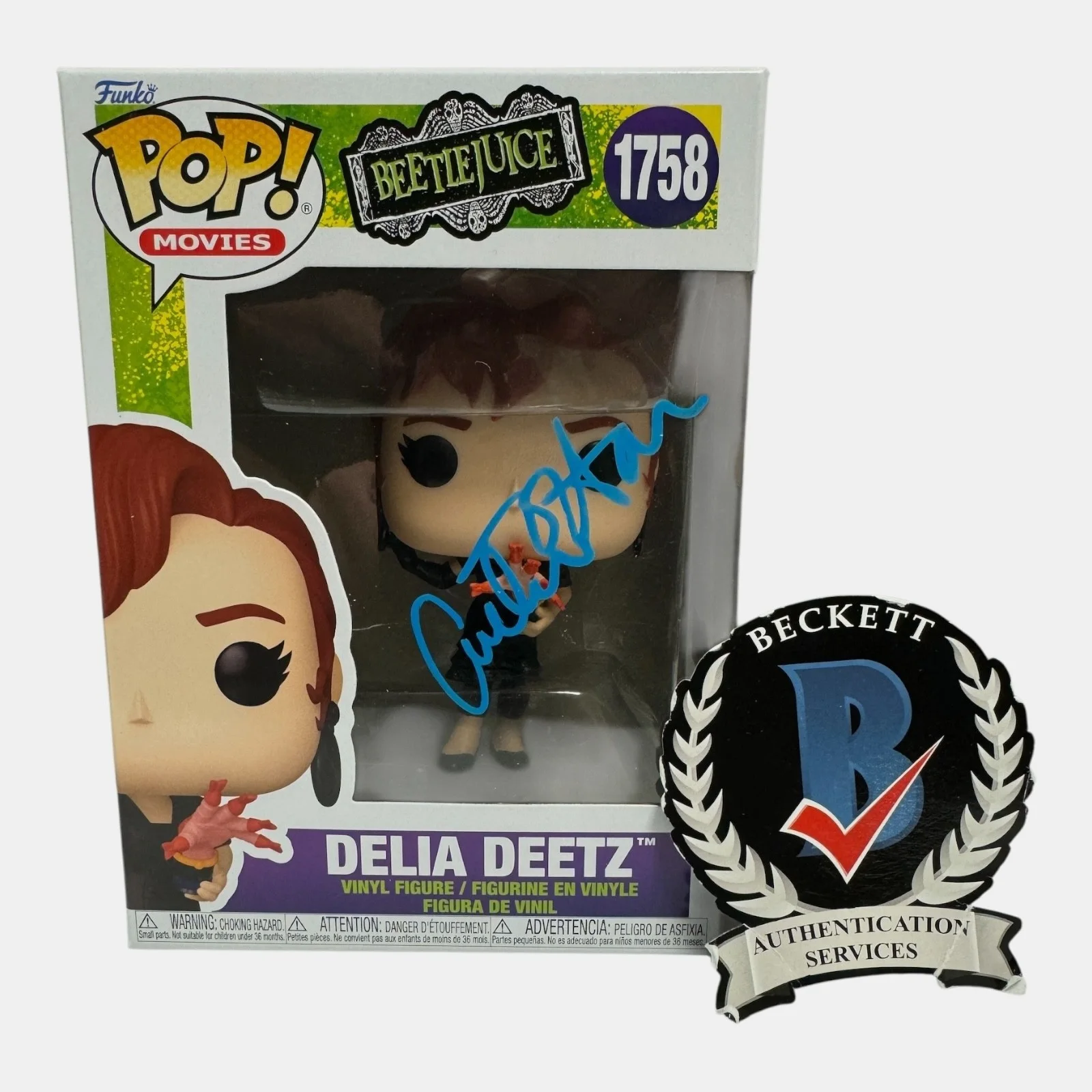CATHERINE O'HARA — CATHERINE O'HARA SIGNED AUTOGRAPH FUNKO POP 1758 BEETLEJUICE BECKETT BAS