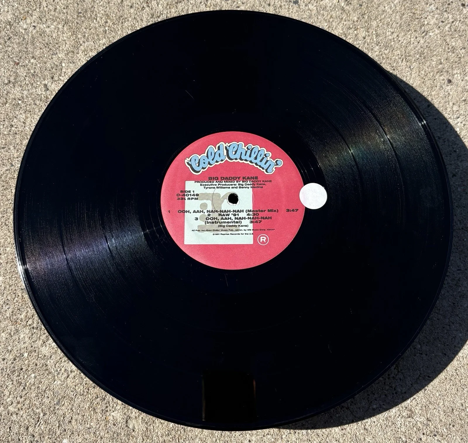 BIG DADDY KANE SIGNED Raw 91 Vinyl JSA COA RAP Hip Hop, image 5