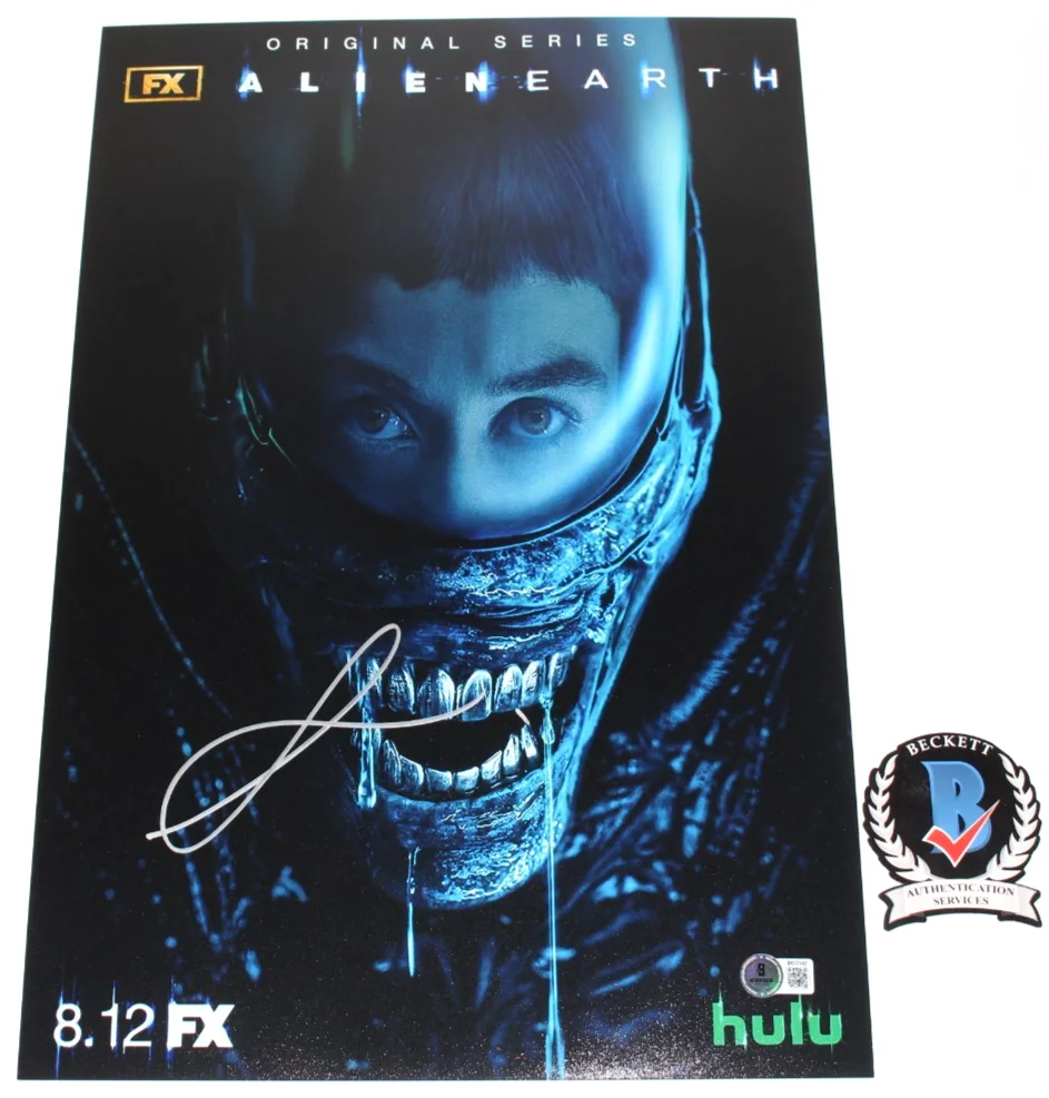 SYDNEY CHANDLER SIGNED 'ALIEN: EARTH' 12x18 TV SHOW POSTER 2 BECKETT BAS COA, изображение 2