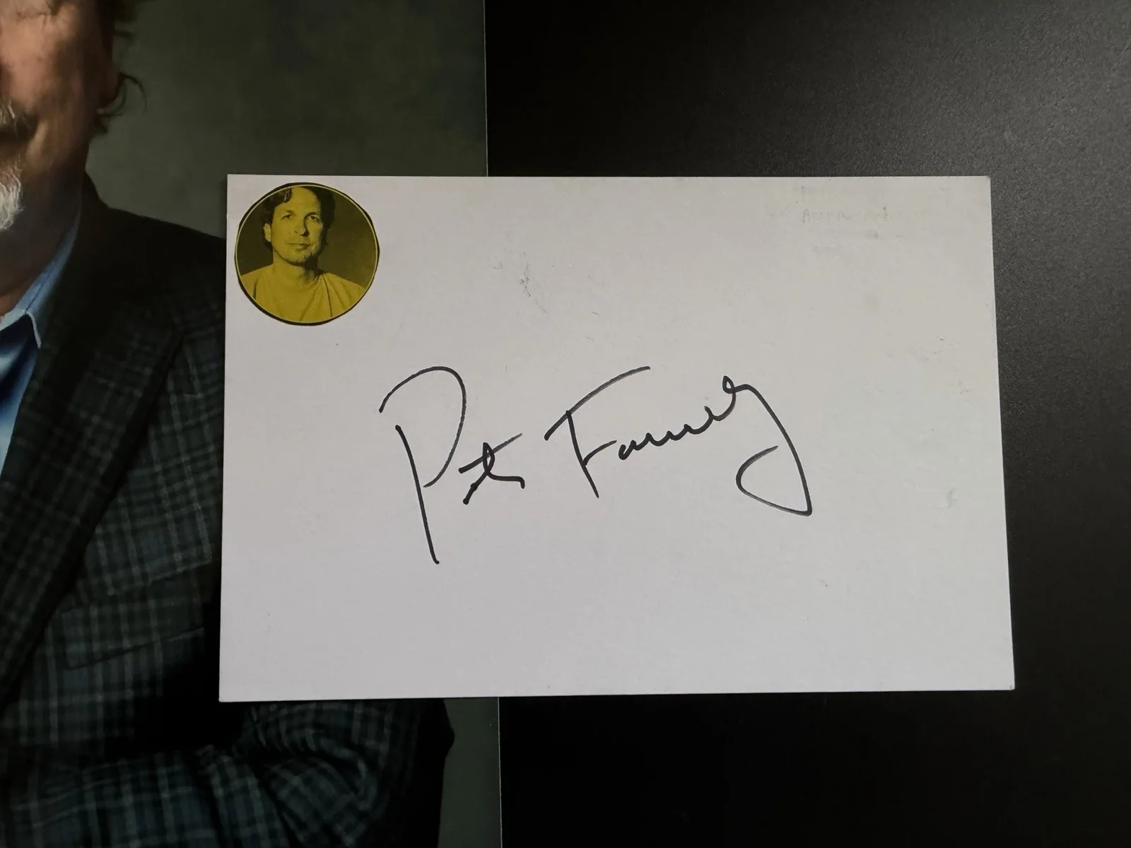 Peter Farrelly Signed 3x5 Cut Card + 8x10 Director Autograph Dumb & Dumber, изображение 2