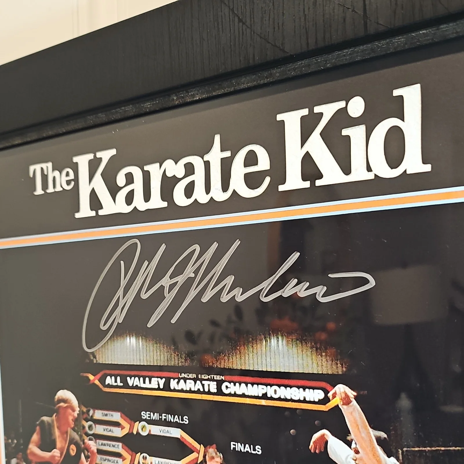 Ralph Macchio — Karate Kid Movie Framed Autographed Daniel Larusso miyagi-do patch authenticated, image 4