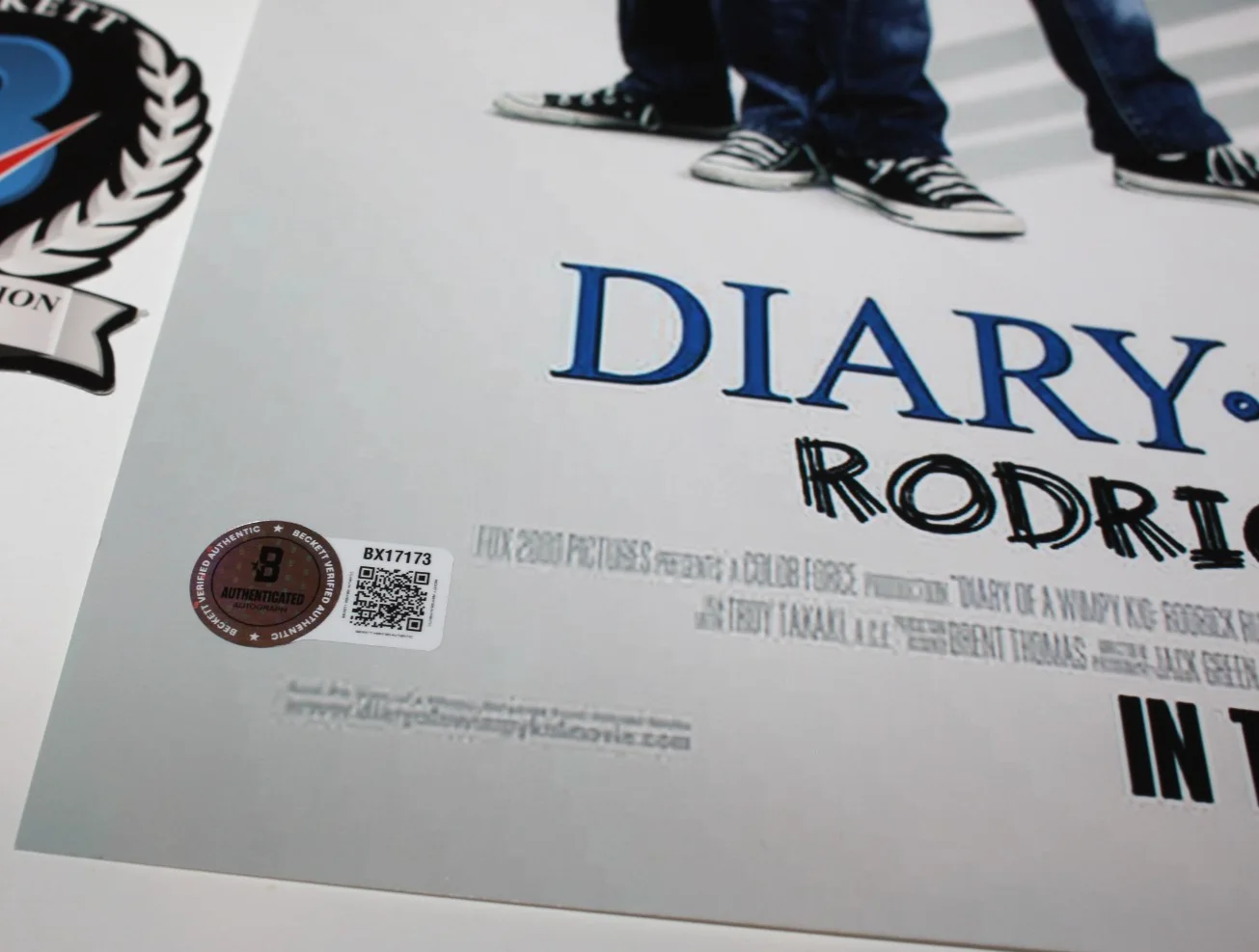 DEVON BOSTICK SIGNED DIARY OF A WIMPY KID RODRICK RULES 12x18 POSTER BECKETT COA, image 3