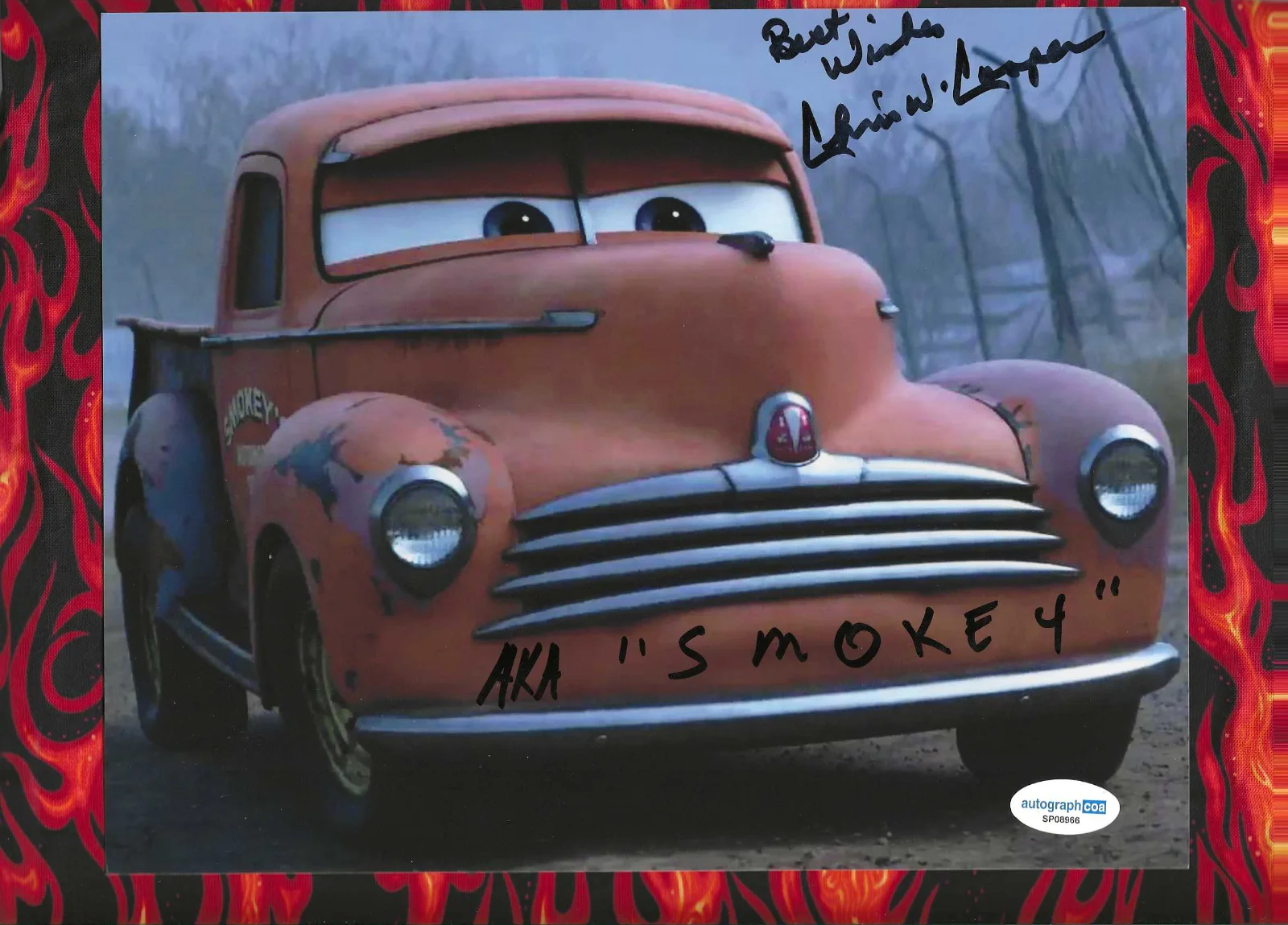 Chris Cooper — Disney Pixar Cars 3 Chris Cooper Signed 8x10 Smokey Pickup Truck Photo (ACOA), изображение 3