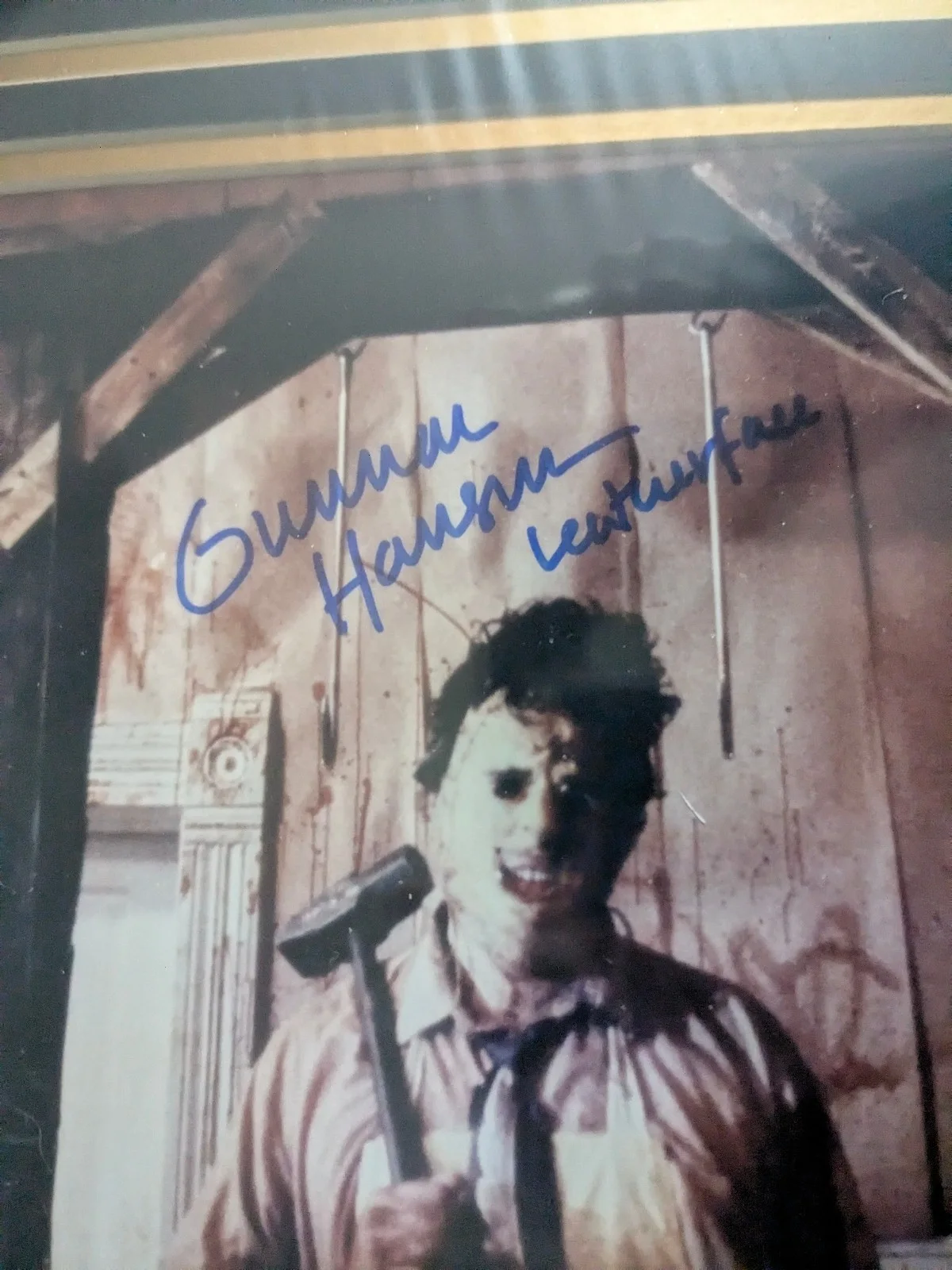 GUNNAR HANSEN Signed 8x10 PHOTO FRAMED Leatherface Texas Chainsaw Massacre JSA, image 2