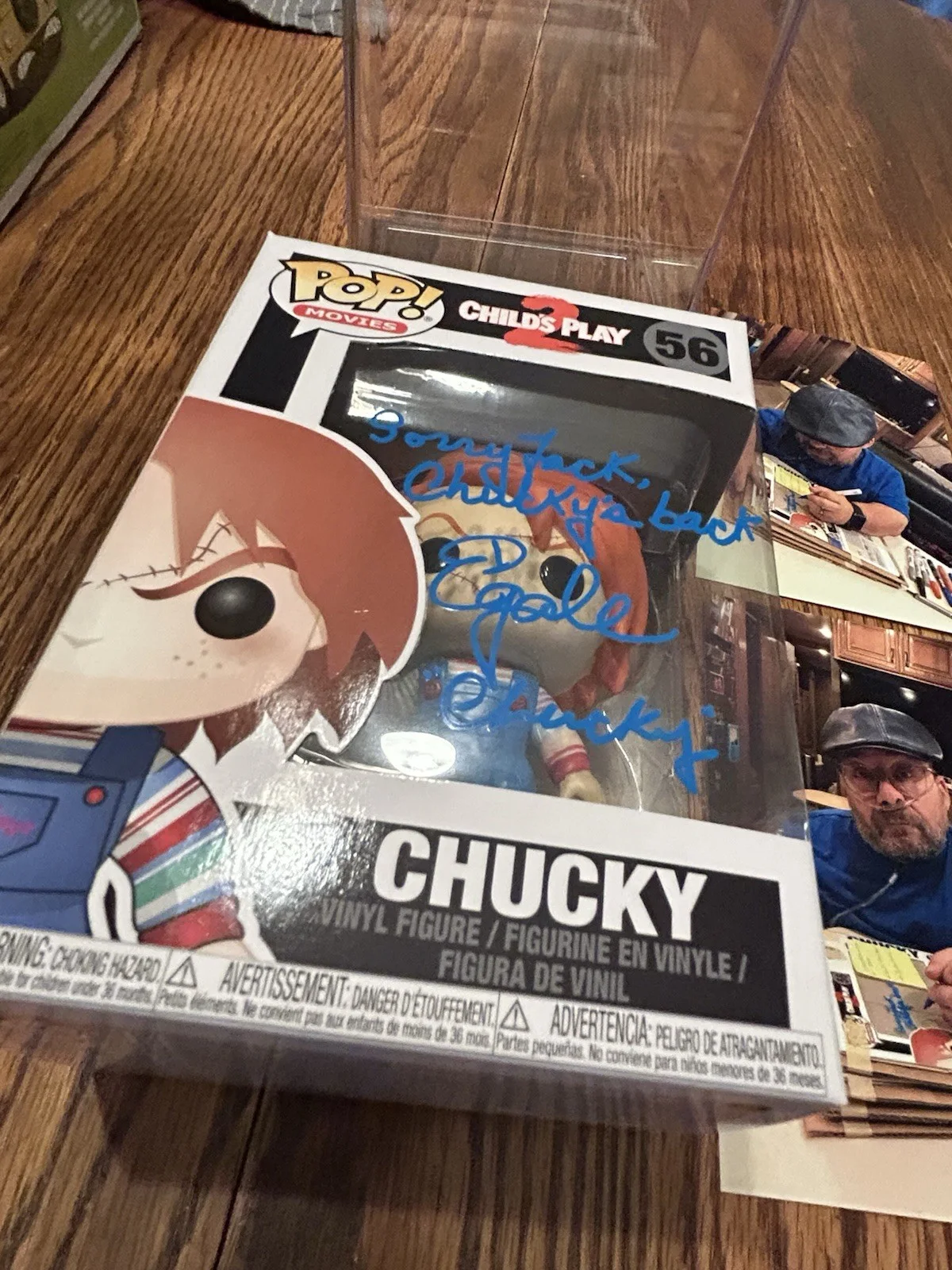 Ed Gale — Ed Gale Signed Funko Pop Childs Play Chucky Sorry Horror Autograph Photos 495, image 2