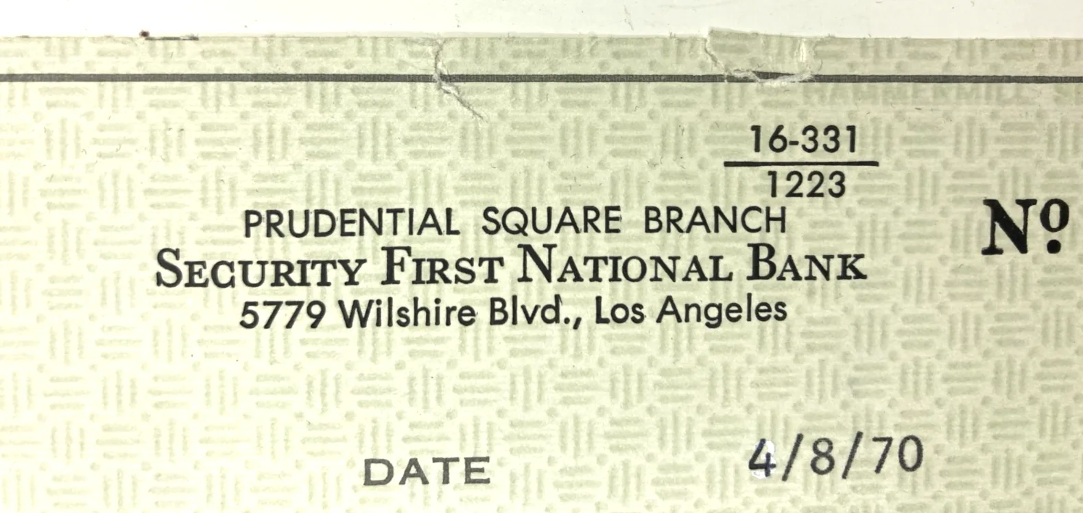 Ava Gardner — AVA GARDNER Signed Personal Check Autograph PSA #AD64390, image 3