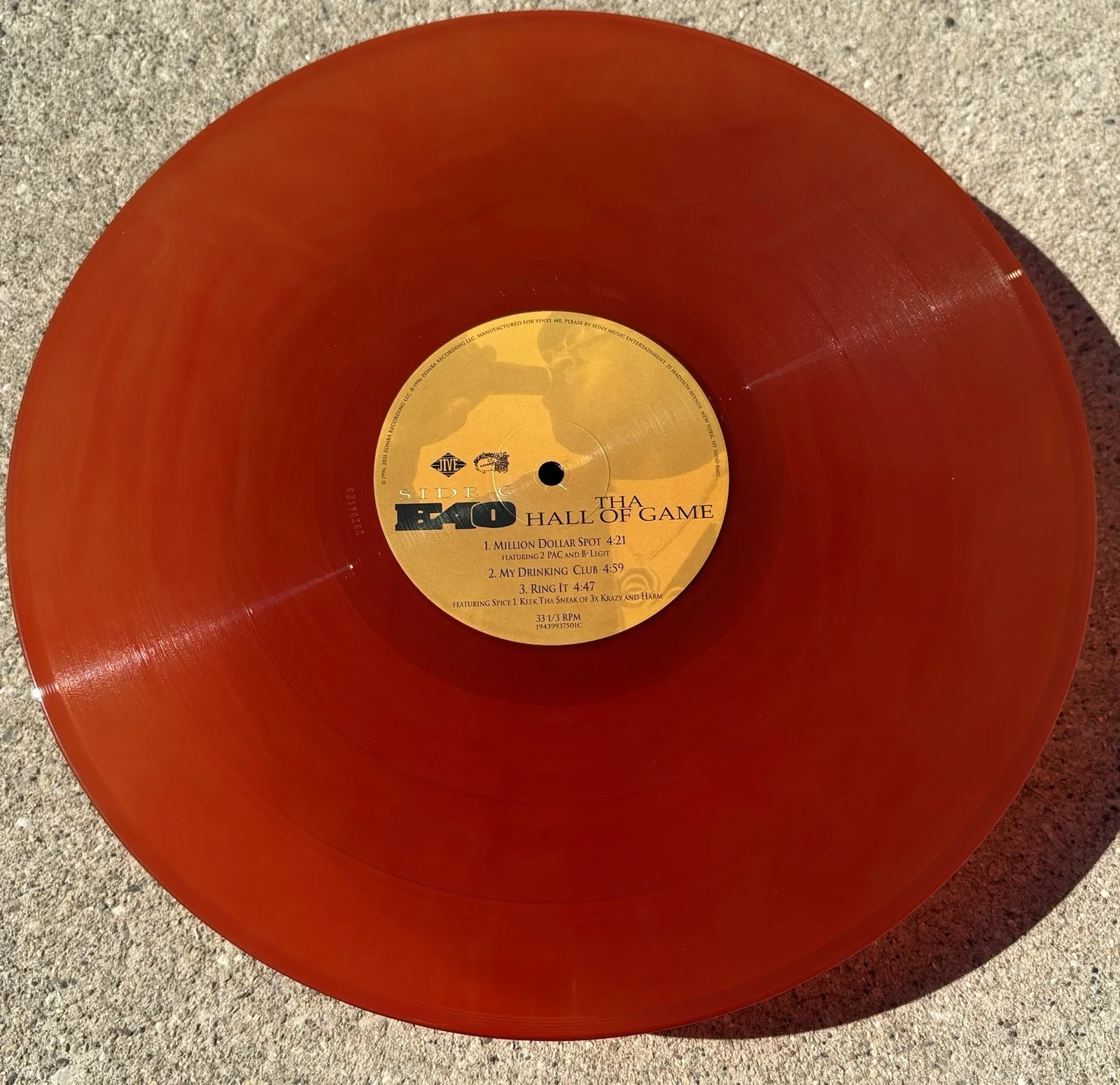 E-40 SIGNED Orange Vinyl JSA COA RAP Hip Hop Hall Of Game, изображение 5