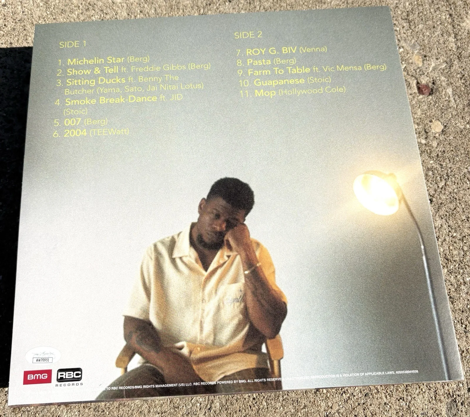 MICK JENKINS SIGNED Yellow Vinyl JSA COA RAP HIP HOP The Patience, image 2