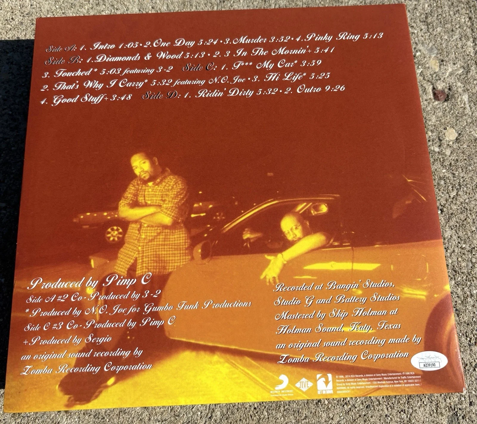 BUN B SIGNED Clear Vinyl JSA COA UGK Ridin Dirty Trill Burger HOUSTON HIP HOP, image 2