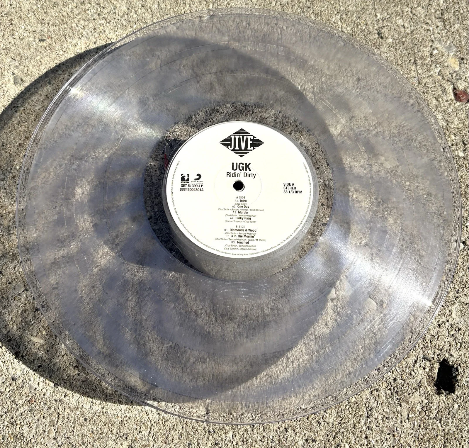 BUN B SIGNED Clear Vinyl JSA COA UGK Ridin Dirty Trill Burger HOUSTON HIP HOP, image 4
