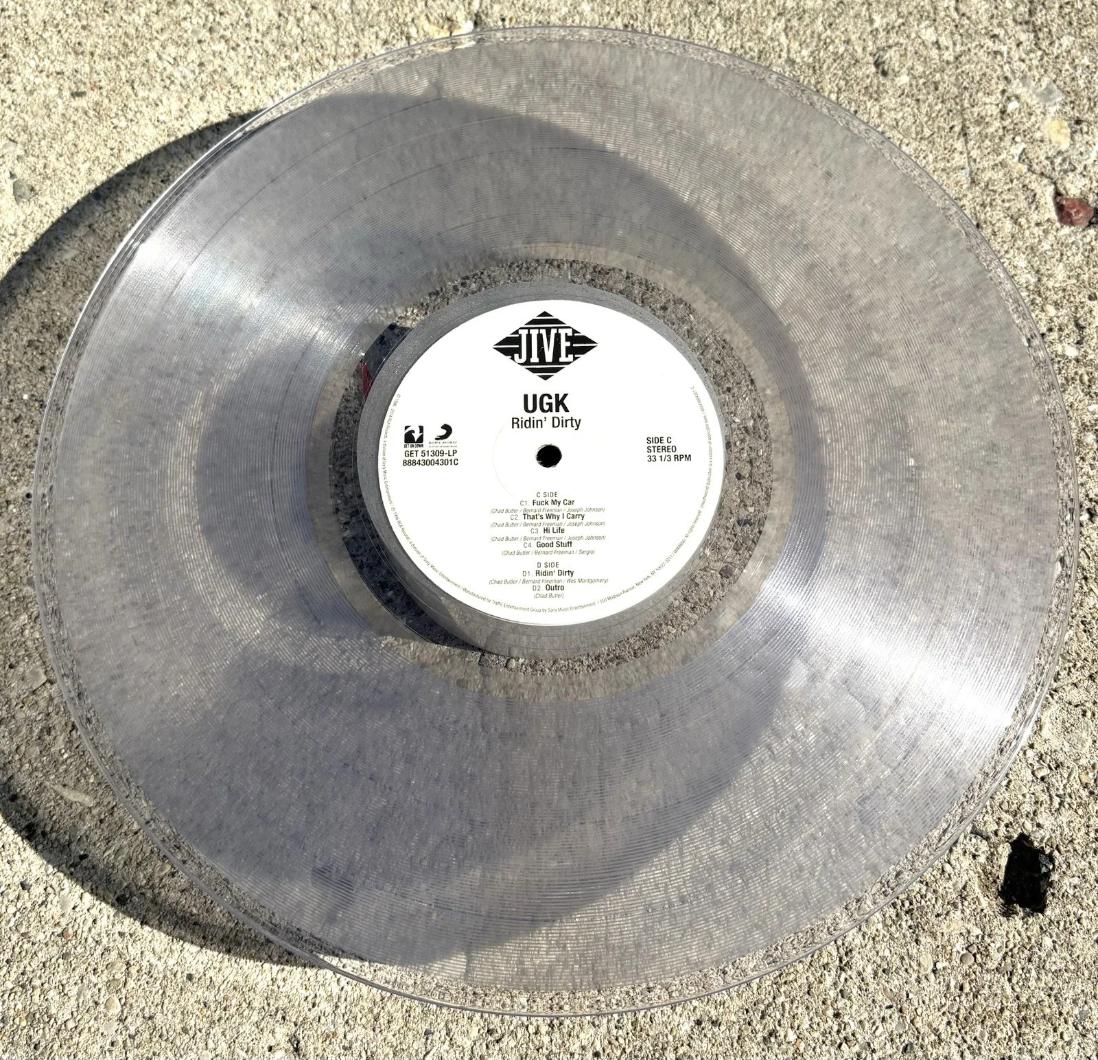 BUN B SIGNED Clear Vinyl JSA COA UGK Ridin Dirty Trill Burger HOUSTON HIP HOP, image 5