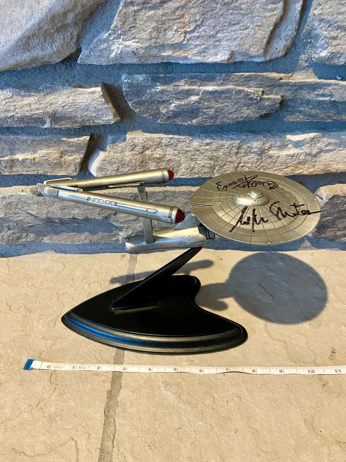 William Shatner and Walter Koenig — William Shatner & Walter Koenig Signed Starship Enterprise - BAS COA - Star Trek