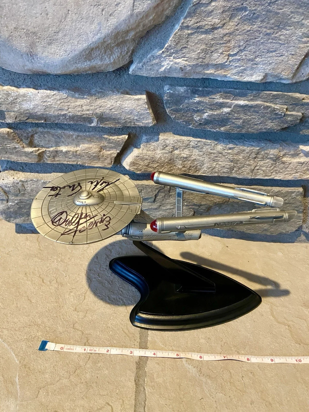 William Shatner, Walter Koenig — William Shatner & Walter Koenig Signed Starship Enterprise - BAS COA - Star Trek, image 2