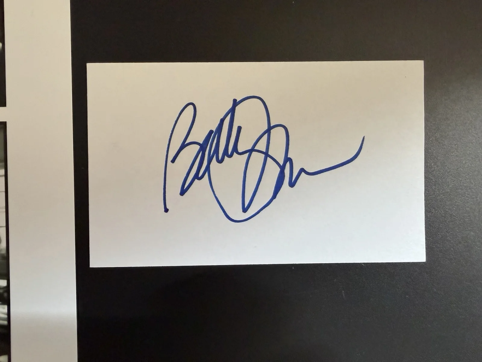 Betty Thomas Signed 3x5 Cut Card Howard Stern Private Parts Director Autograph, изображение 2